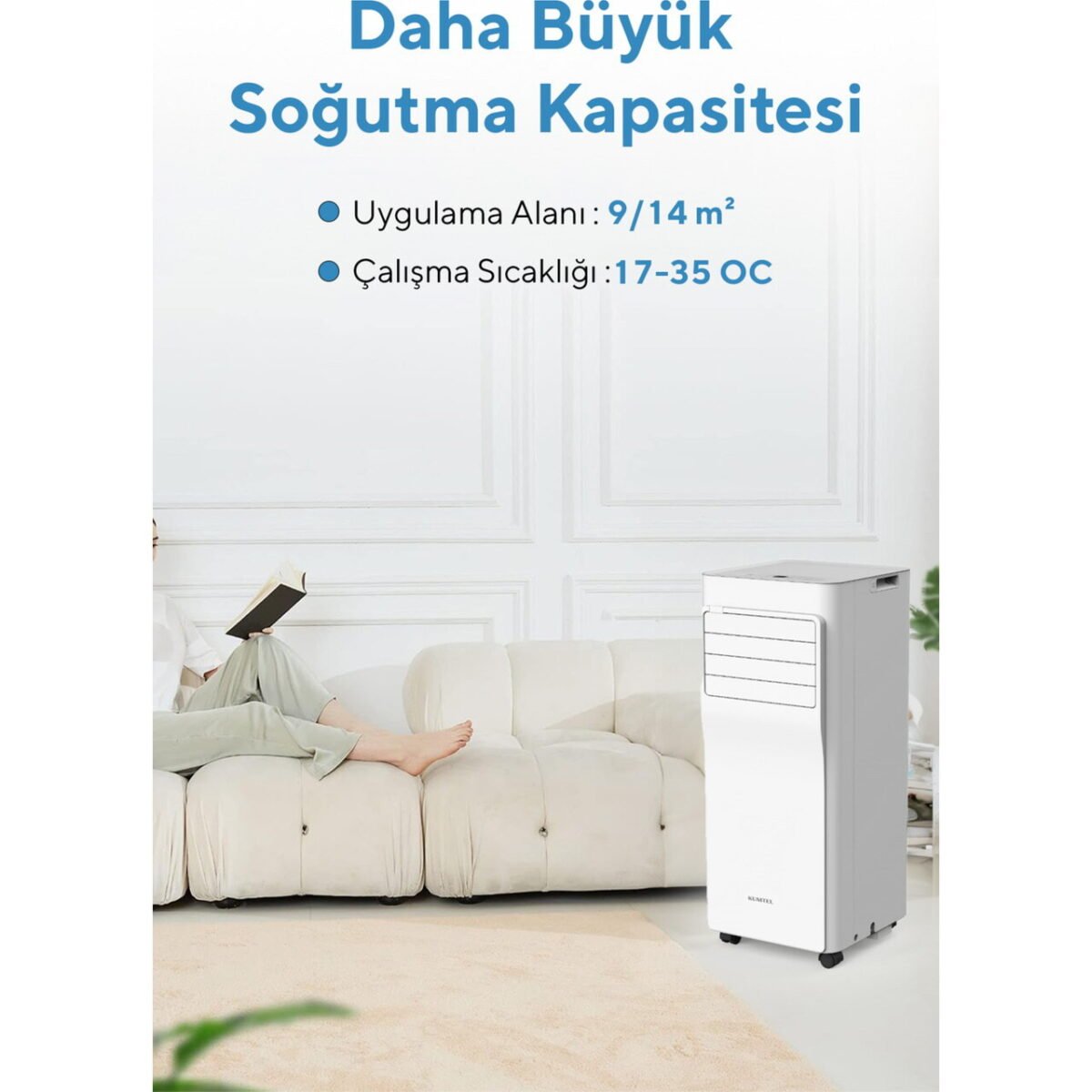 Kumtel Juniper Portatif 7000 BTU Taşınabilir Klima Kmpac-7 - Görsel 2